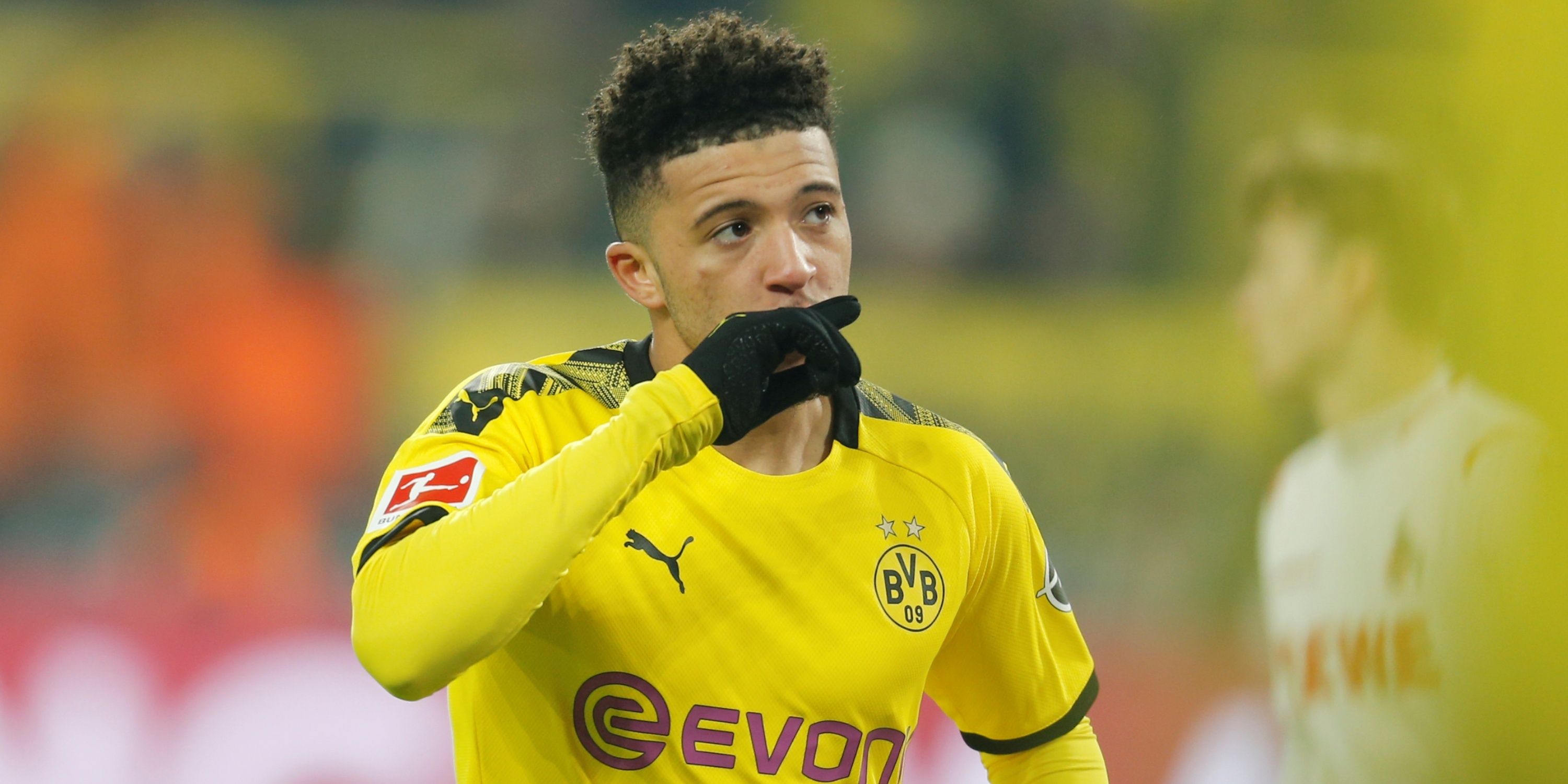 Jadon Sancho in action for Borussia Dortmund