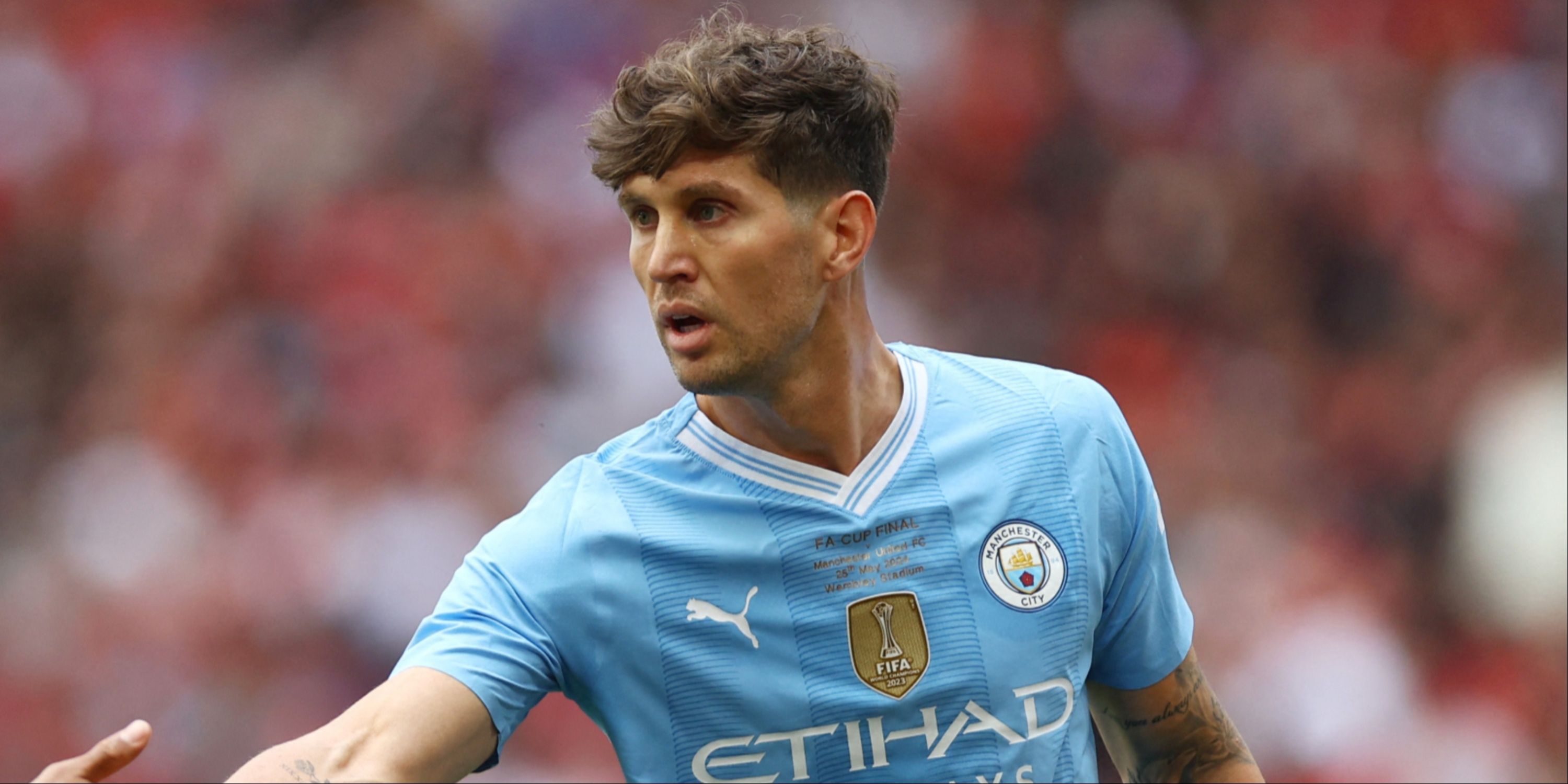 John Stones in action for Man City