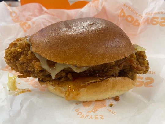 The new hot honey sandwich from Popeyes