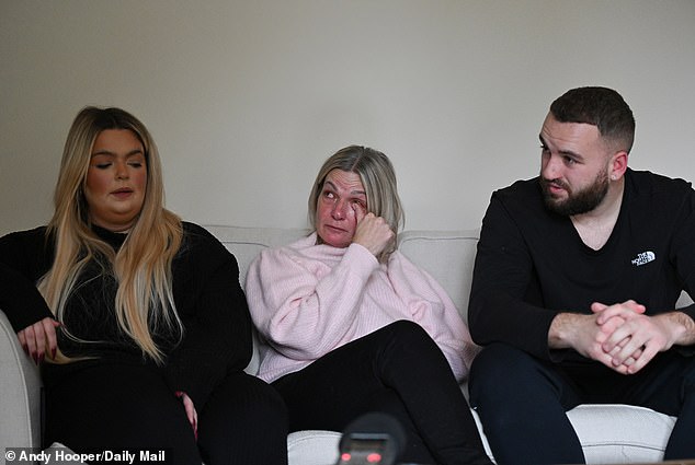 In the midst of dealing with their grief, her family has waited patiently for answers (pictured left to right - Cusack's sister Olivia, mother Deborah and brother Richard)