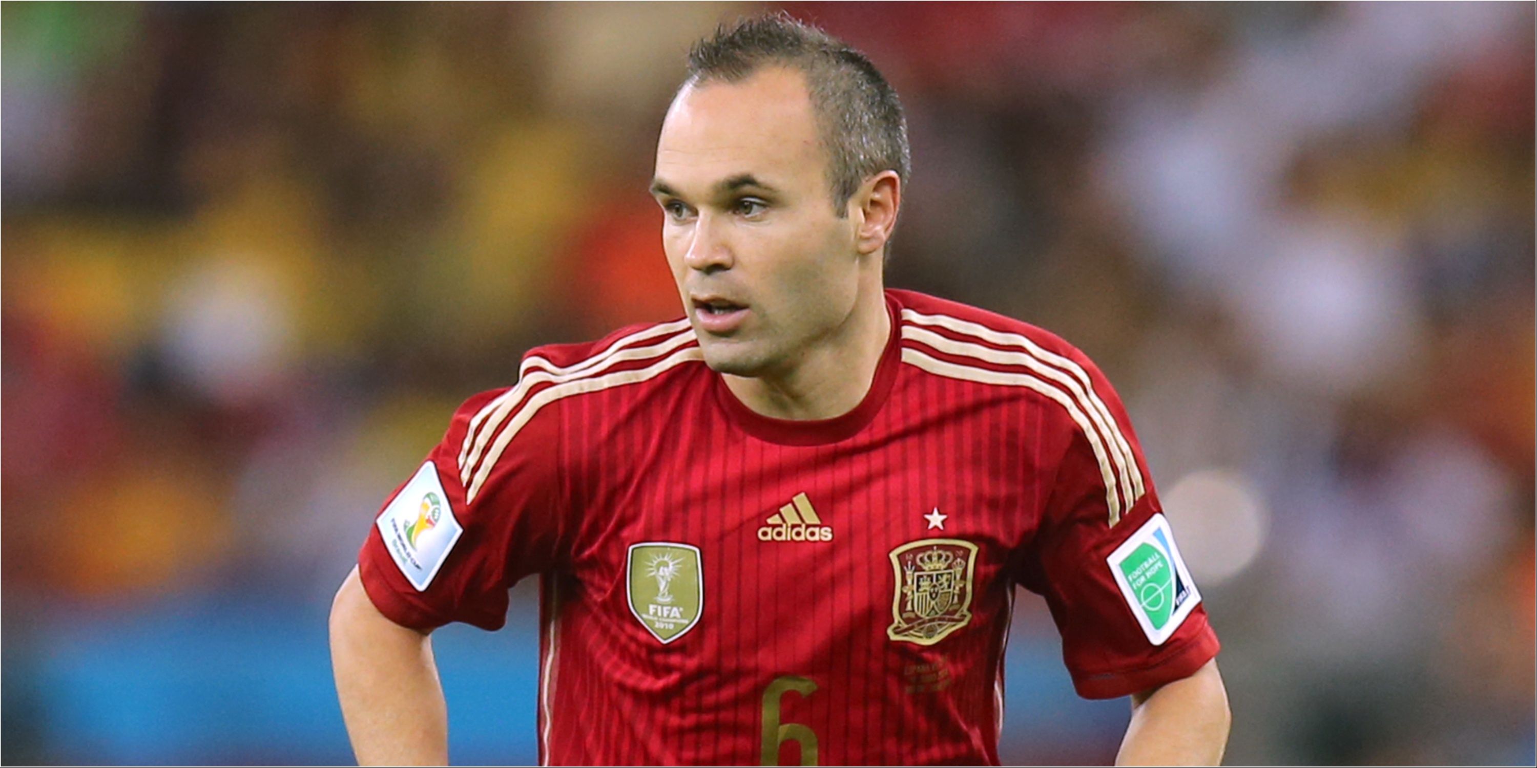 Andres Iniesta in action for Spain