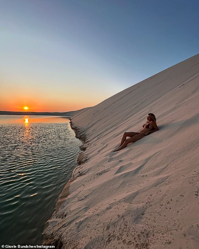 Three of the pictures in the sixth-generation Brazilian bombshell's carousel were taken during her vacation to the lagoon and sand dune-filled Lençóis Maranhenses National Park last July