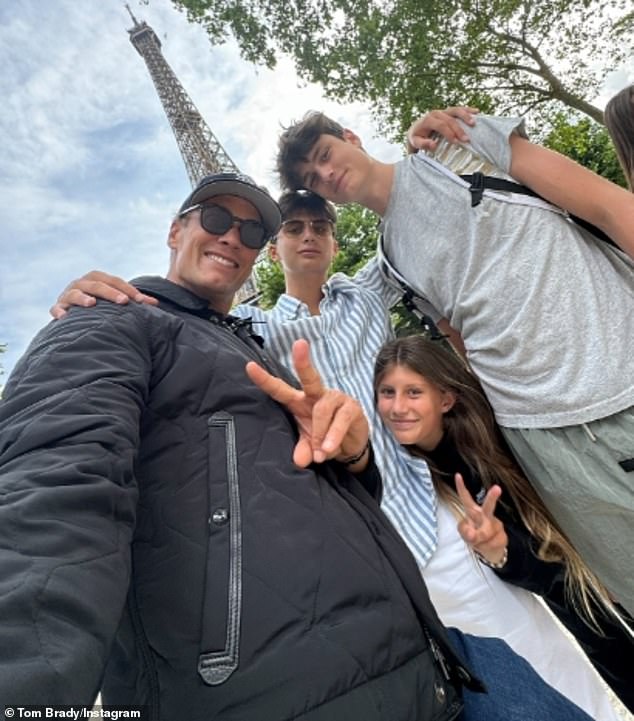 Gisele originally hired the jiu-jitsu 'professor' in December 2021 to instruct her children and herself in the martial art before they were pictured traveling to Costa Rica together in November 2022 - two weeks after finalizing her divorce from seven-time Super Bowl champ Tom Brady (L, pictured August 3)