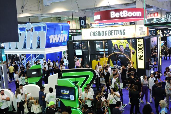At the Transamerica Expo, which brings together betting sites and virtual casinos from several countries. In Sao Paulo, Brazil, on April 24, 2024.