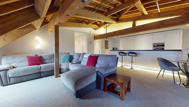 Inside a loft-style apartment in Plymouth's luxurious Royal William Yard development, similar to the one Wayne Rooney is believed to have been renting