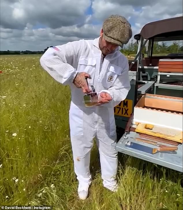 The sports star fell in love with beekeeping after installing a hive in his garden during lockdown