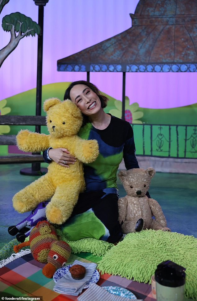 'I think each of those jobs, each of those experiences, makes me inherently better at everything, which is really exciting, and that was always the intent of exiting MasterChef and stepping into Dessert Masters' she said. Pictured in her recent appearance on Play School