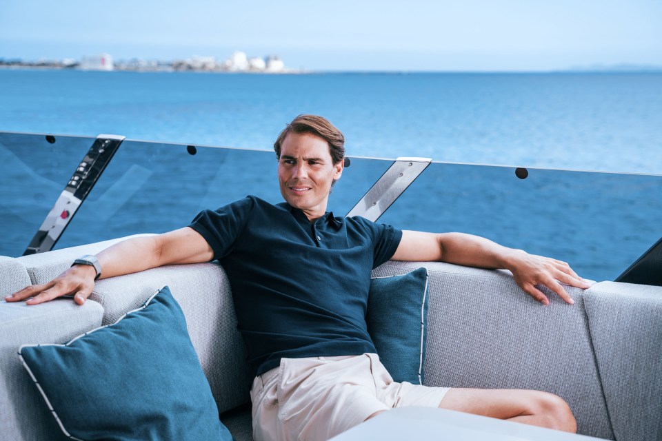 Nadal relaxes on board his stunning yacht