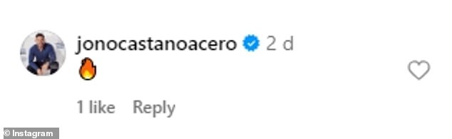 Jono has sent tongues wagging after leaving very flirty comments on Nilofar's recent Instagram posts