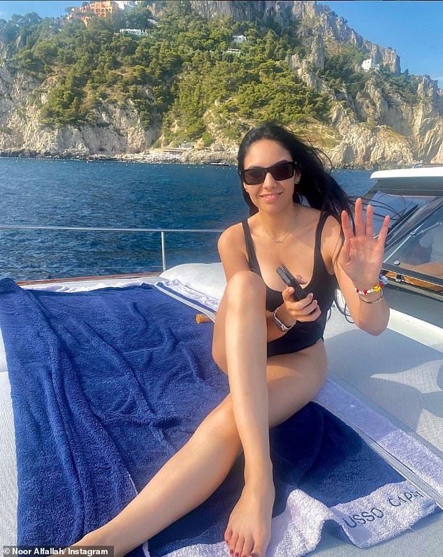 She also often flaunts her lavish jet-set lifestyle to her 80,000 followers, sharing glimpses into luxury trips to places like Capri and Saint-Tropez