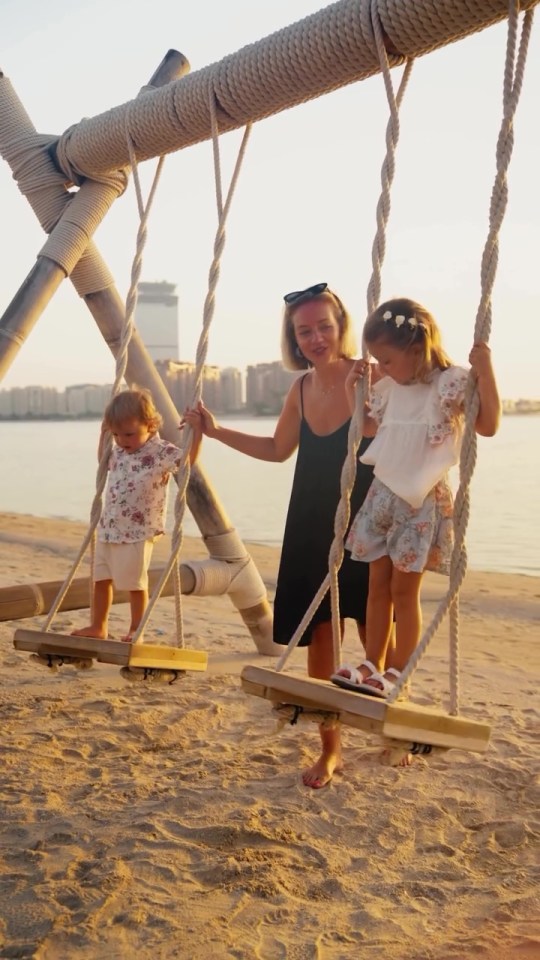 She and her kids stayed at the Rixos The Palm Hotel in Dubai this summer