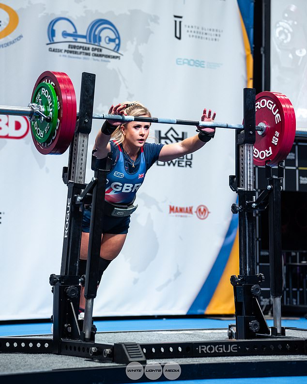 Nelson gets ready to lift at the IPF World Championship in Druskinikai, Lithuania