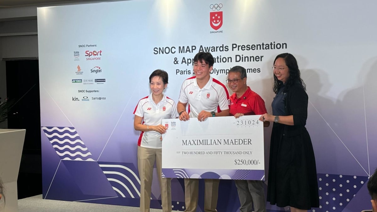Singapore kitefoiler Max Maeder awarded S$250,000 for historic bronze at Paris Olympics
