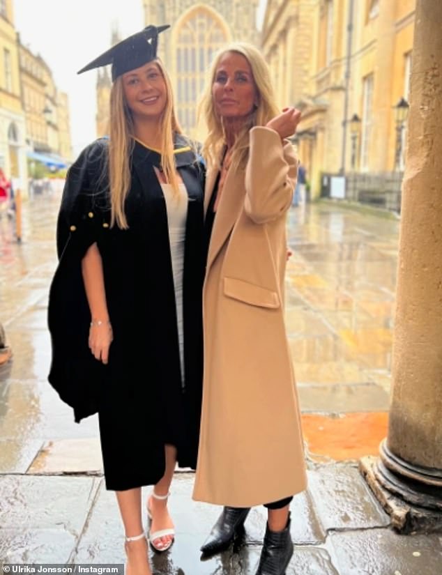 Ulrika Jonsson's daughter Bo, 23, has shunned the showbiz life - after training to be a nanny for the rich and famous at the prestigious Norland College (pictured at her graduation in 2023)