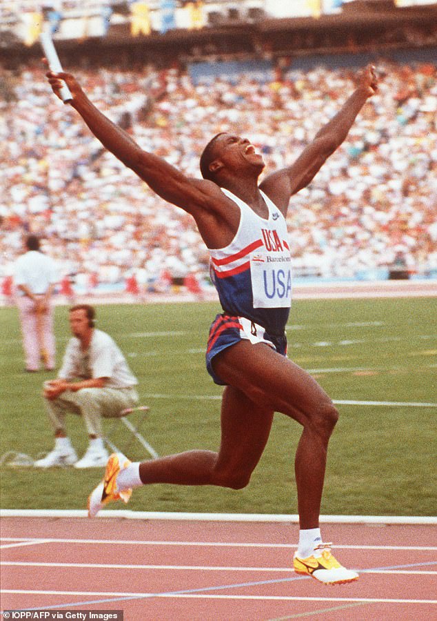 Lewis ended up winning the long jump at four straight Summer Olympics, his last in 1996