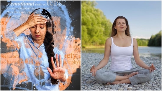 Try these simple yoga poses and breathing techniques for stress relief.(Pixabay)