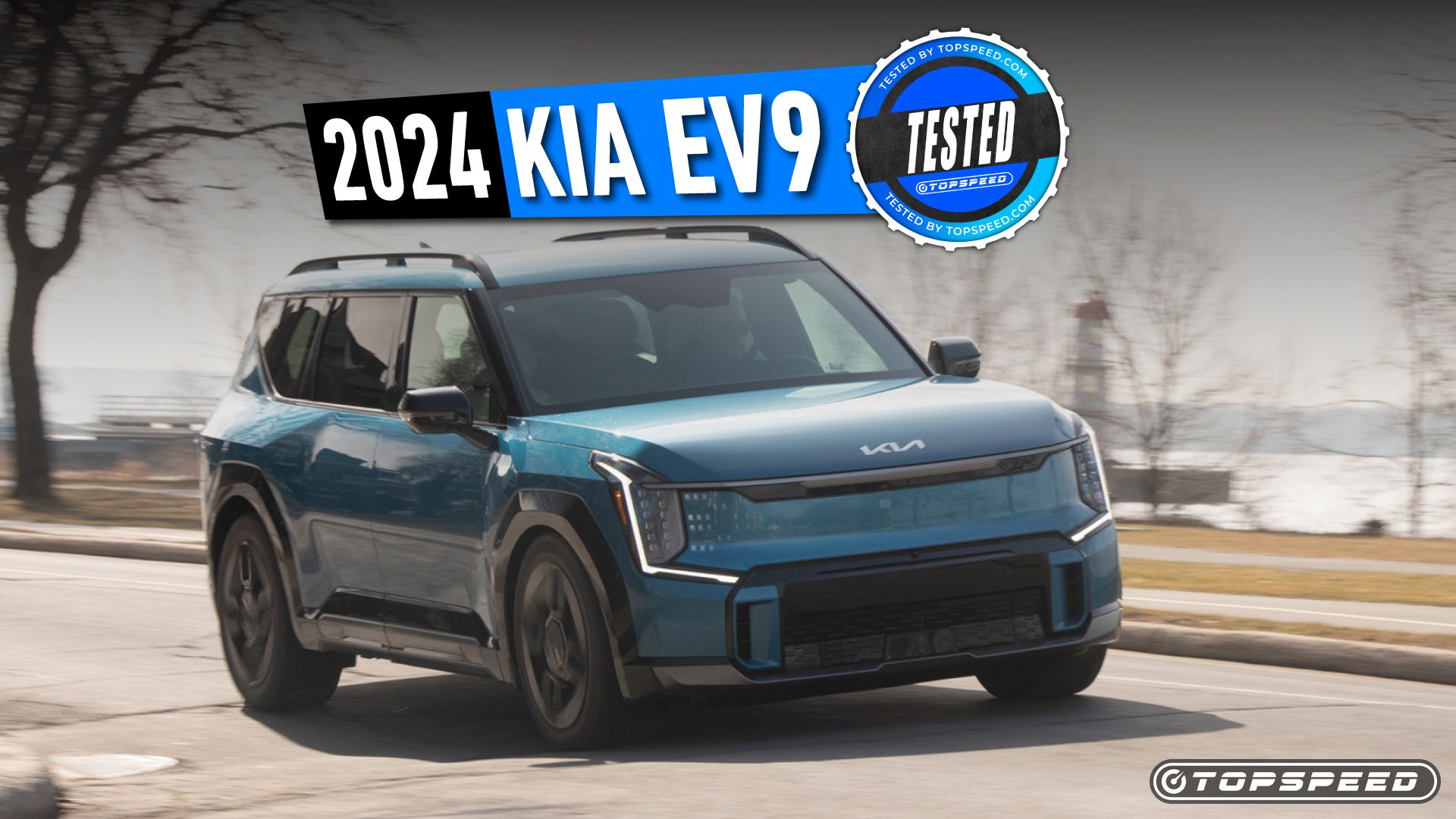 2024 Kia EV9 Driving Front Shot TopSpeed