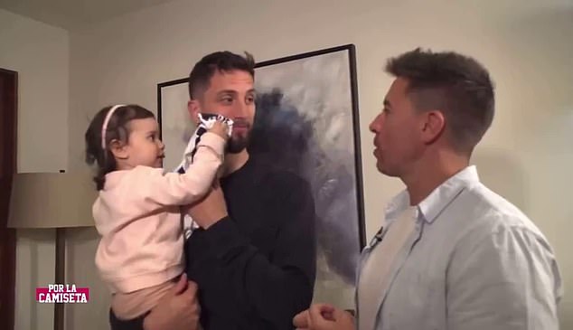 The 27-year-old midfielder appeared on the Uruguayan television show (above) in June 2024