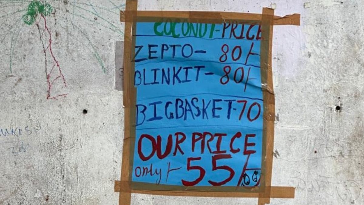 “Only Rs 55”: Bengaluru Vendor Challenges Zepto, BlinkIts Coconut Prices, Goes Viral