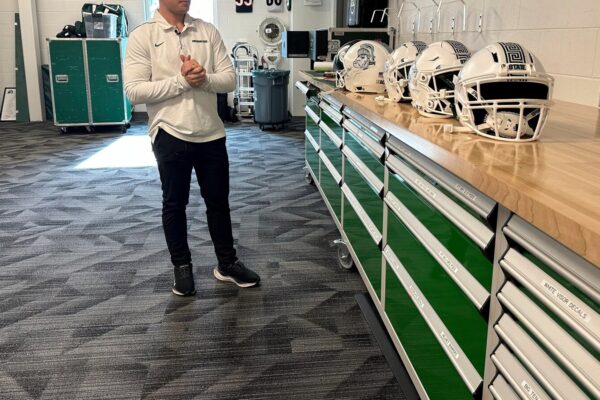 Michigan State engineering prof, student design helmet inserts to help drown out crowd noise for QBs