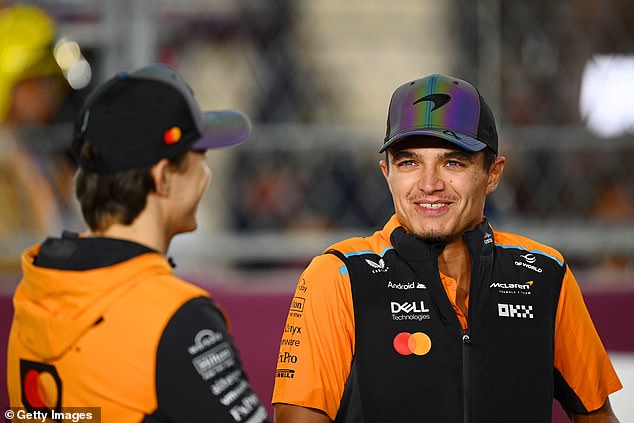 Lando Norris was a Formula One star to catch the eye on the padel court at Doha’s Waldorf Astoria this weekend