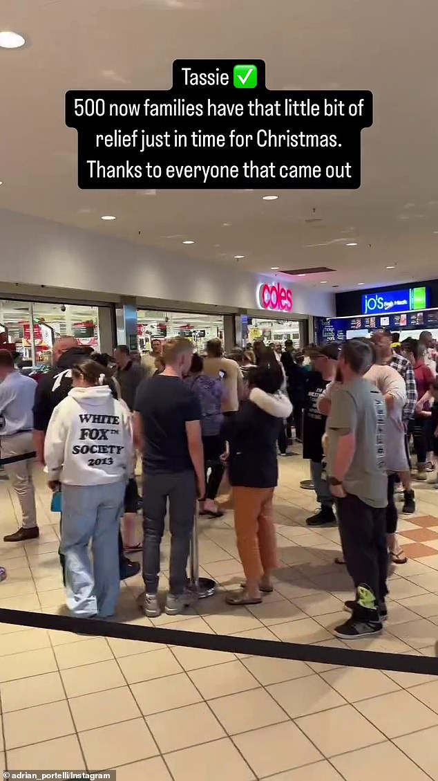 'It just shows how desperate people are in these times and we're happy to help,' he said last month. 'A lot of these people have supported me over the year so it's time to give back'