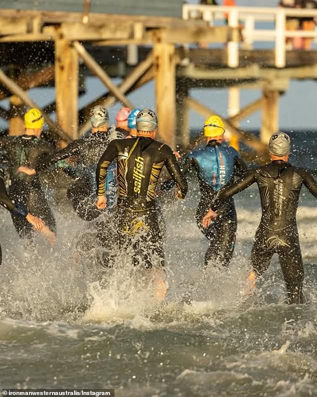 Other competitors said choppy waters in Busselton Bay resulted in the 'hardest' swimming leg they had ever encountered