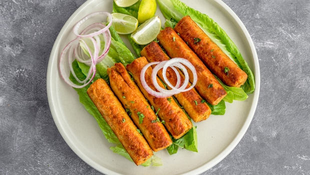 Baked seekh kebabs offer a healthier snacking option.