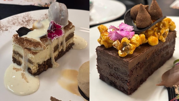 (L-R) Tiramisu, Dutch Truffle Popcorn Cake